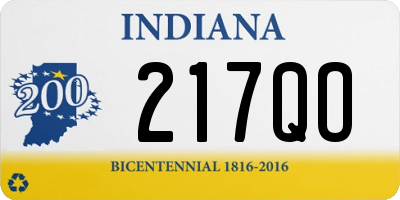 IN license plate 217QO