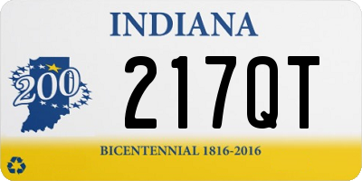 IN license plate 217QT