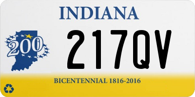 IN license plate 217QV