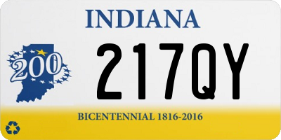 IN license plate 217QY