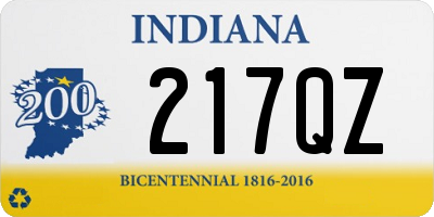 IN license plate 217QZ