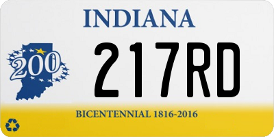 IN license plate 217RD