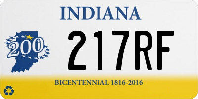 IN license plate 217RF