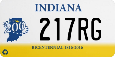 IN license plate 217RG