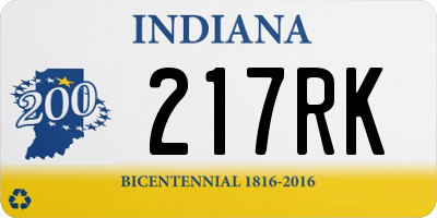 IN license plate 217RK