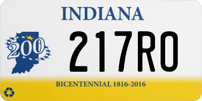 IN license plate 217RO