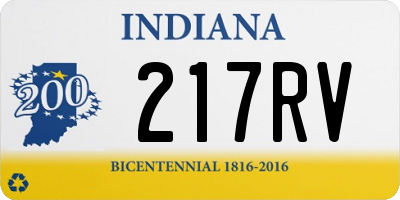 IN license plate 217RV