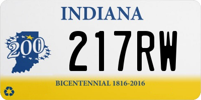 IN license plate 217RW