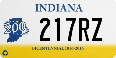 IN license plate 217RZ