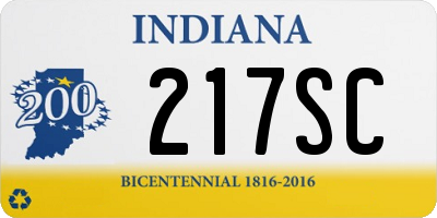 IN license plate 217SC