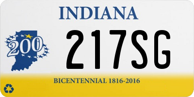 IN license plate 217SG