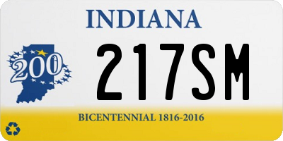 IN license plate 217SM