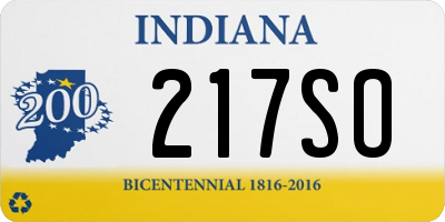 IN license plate 217SO