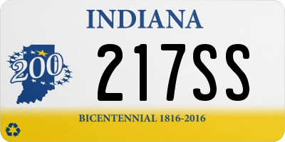 IN license plate 217SS