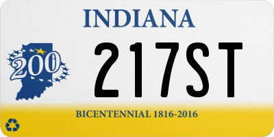 IN license plate 217ST