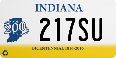 IN license plate 217SU