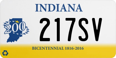 IN license plate 217SV