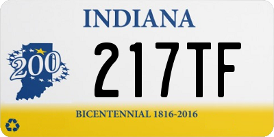 IN license plate 217TF