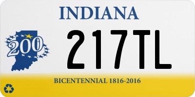 IN license plate 217TL