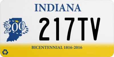 IN license plate 217TV