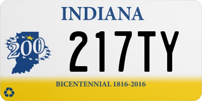 IN license plate 217TY