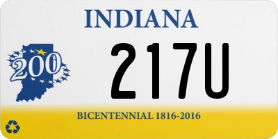 IN license plate 217U
