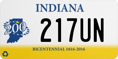 IN license plate 217UN