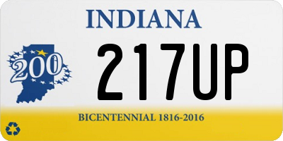 IN license plate 217UP