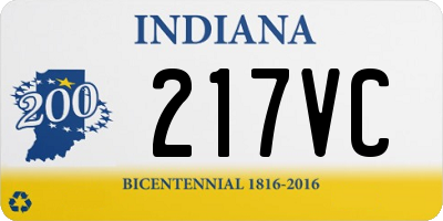 IN license plate 217VC