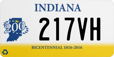 IN license plate 217VH