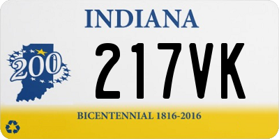 IN license plate 217VK