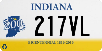 IN license plate 217VL