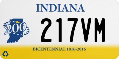 IN license plate 217VM