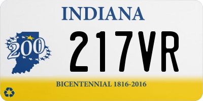 IN license plate 217VR