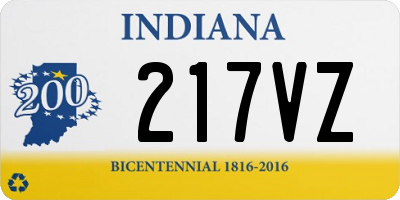 IN license plate 217VZ