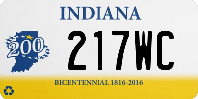 IN license plate 217WC