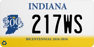 IN license plate 217WS