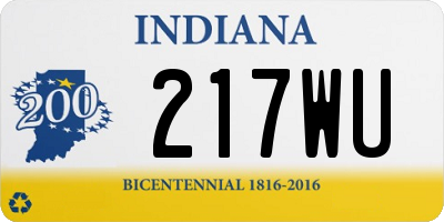 IN license plate 217WU