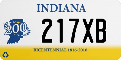 IN license plate 217XB