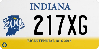 IN license plate 217XG