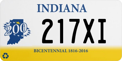 IN license plate 217XI