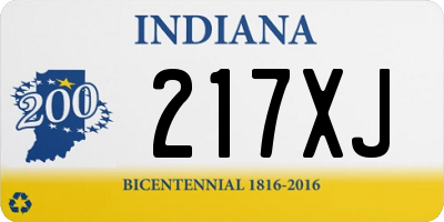 IN license plate 217XJ