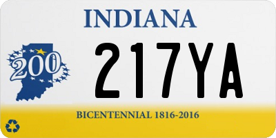 IN license plate 217YA