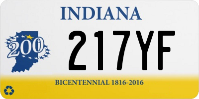 IN license plate 217YF