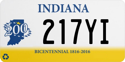 IN license plate 217YI