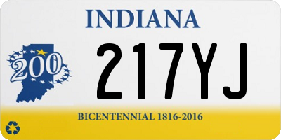 IN license plate 217YJ