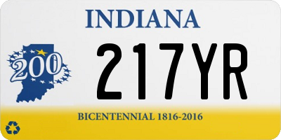 IN license plate 217YR