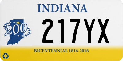 IN license plate 217YX