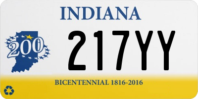 IN license plate 217YY