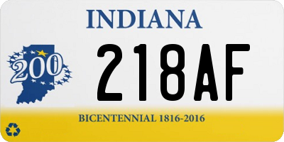 IN license plate 218AF